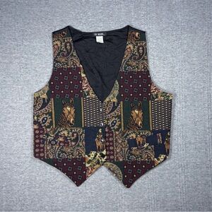 Vintage Horse Vest Women’s Patchwork Tapestry 111 Main Women’s L/XL Western